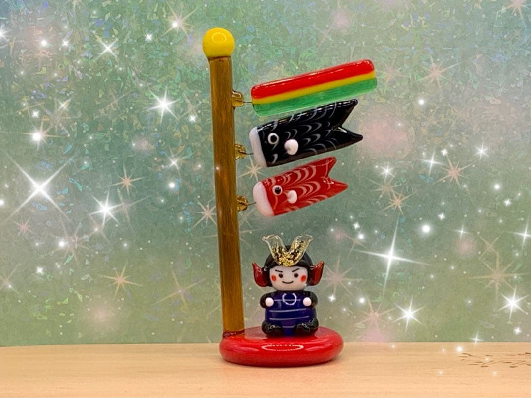 可愛い*°♡満開花ざかり雛☆ミニチュア　ガラス細工☆ひな祭り　桃の節句