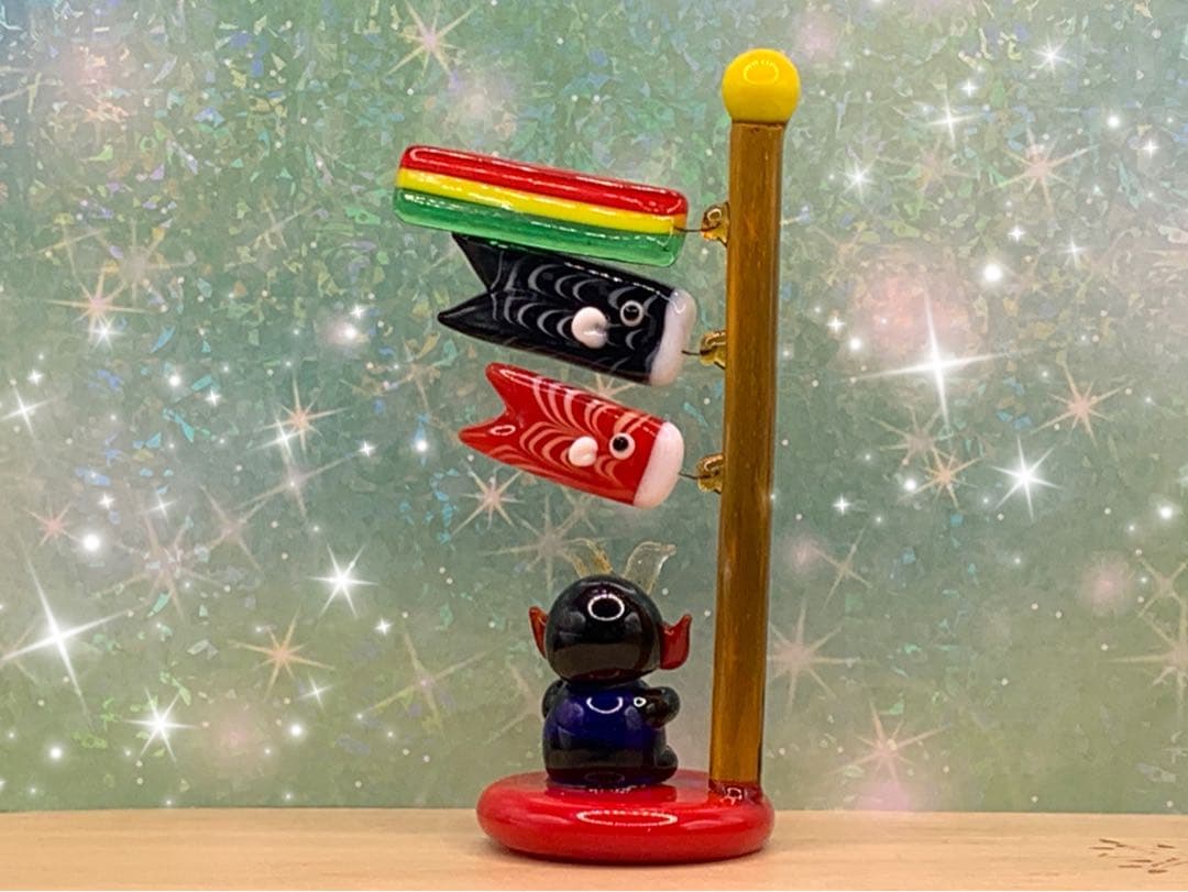 可愛い*°♡満開花ざかり雛☆ミニチュア　ガラス細工☆ひな祭り　桃の節句