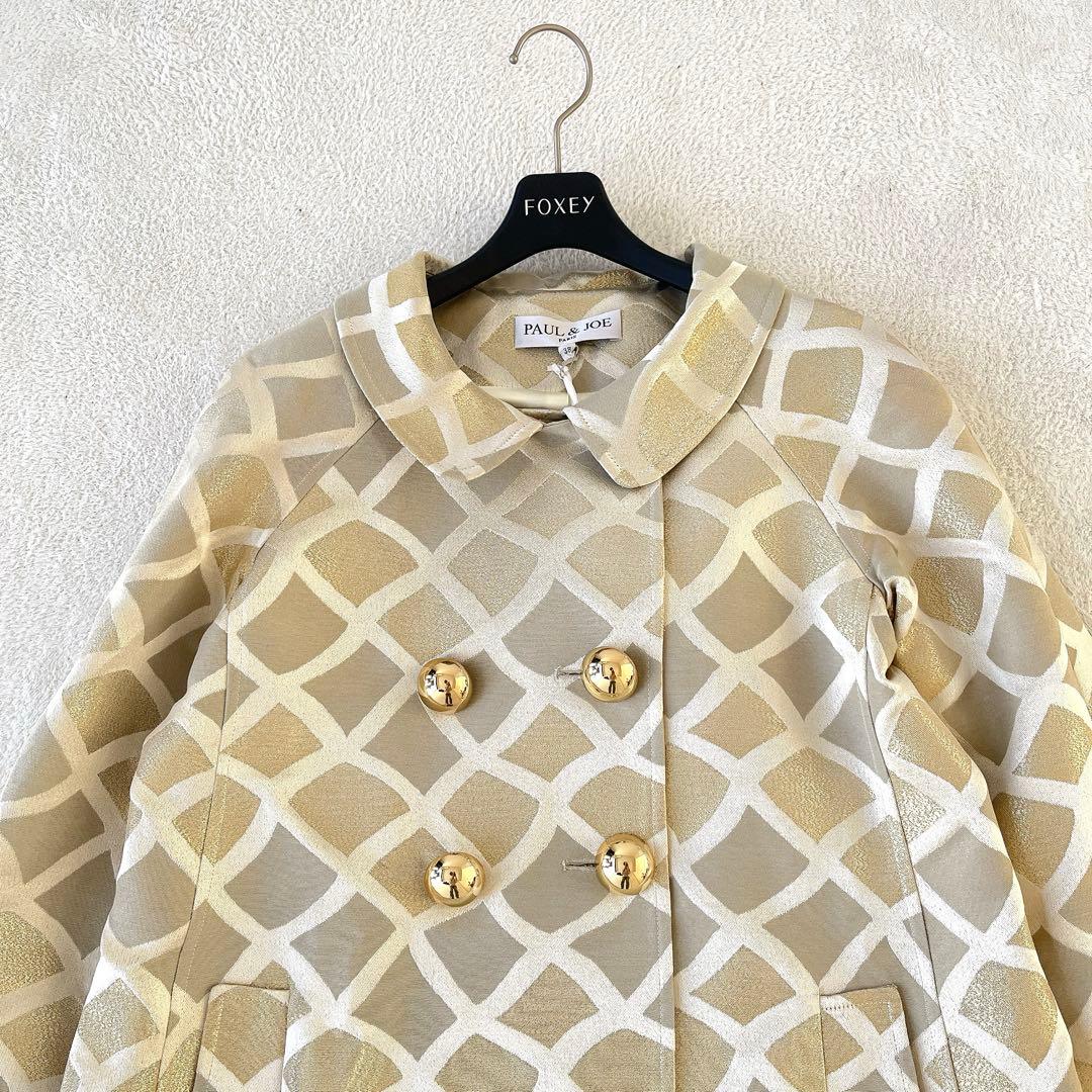 新品タグ付★Paul&JOE★ディテール パターンダブルブレストコート 38