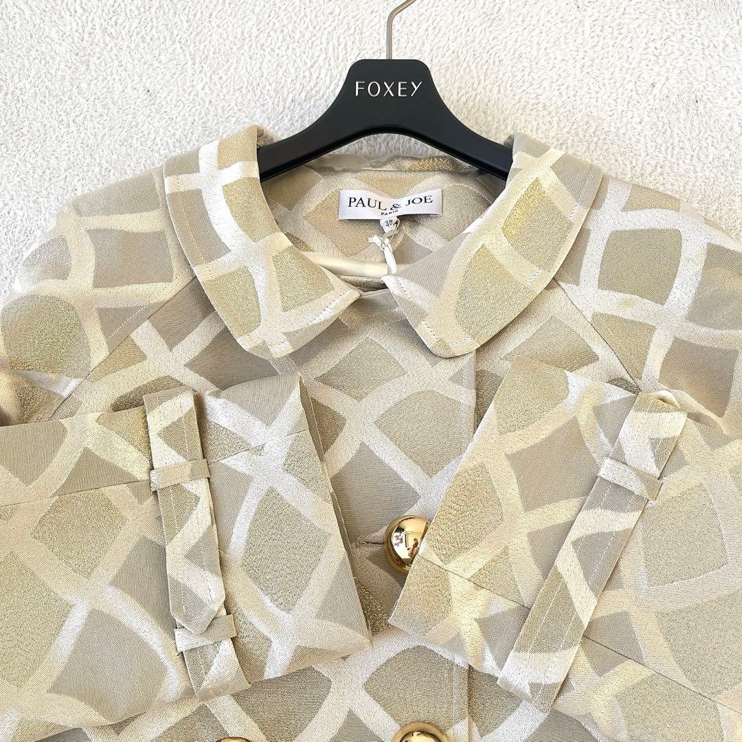 新品タグ付★Paul&JOE★ディテール パターンダブルブレストコート 38