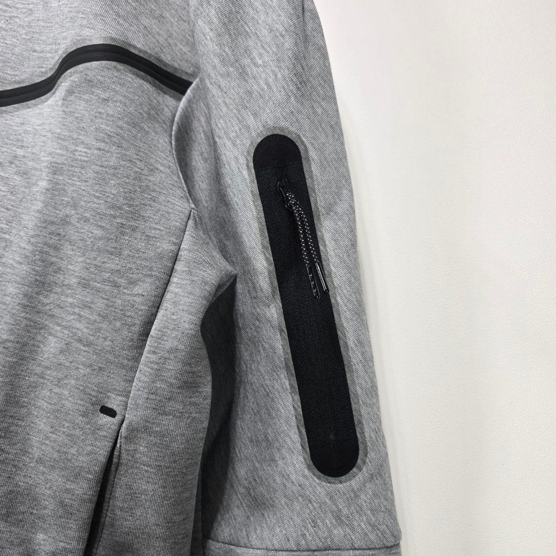 NIKE　テック　フリース　フルジップ　フーディー　パーカー　M　グレー　古着