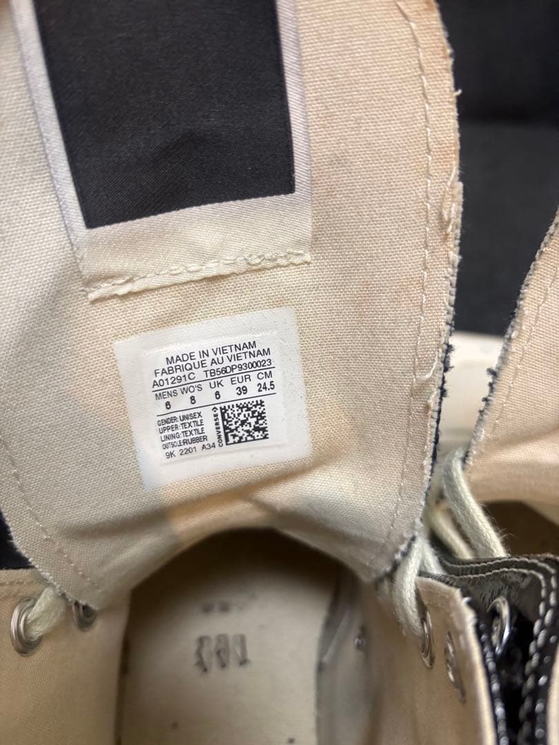 靴 Rick owens converse leather 24.5