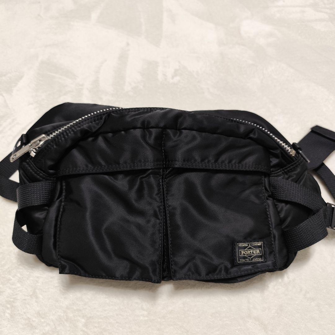 極美品 PORTER タンカー ボディバッグ ウエストバッグ ヒップバッグ 黒