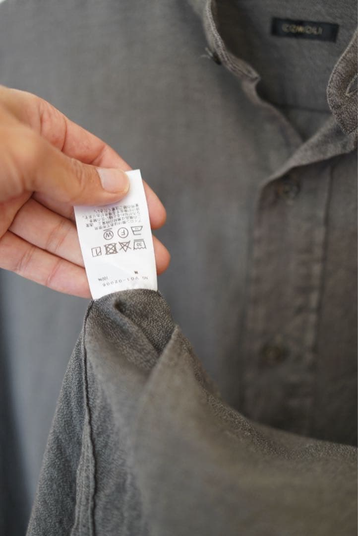 COMOLI ヨリ杢 プルオーバーシャツ size3