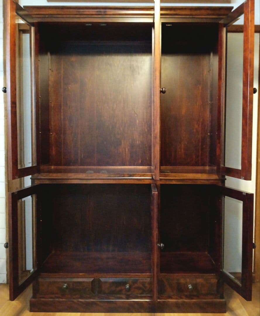 ガラスキャビネット 本棚　ディスプレイケース　書棚　ブックシェルフ