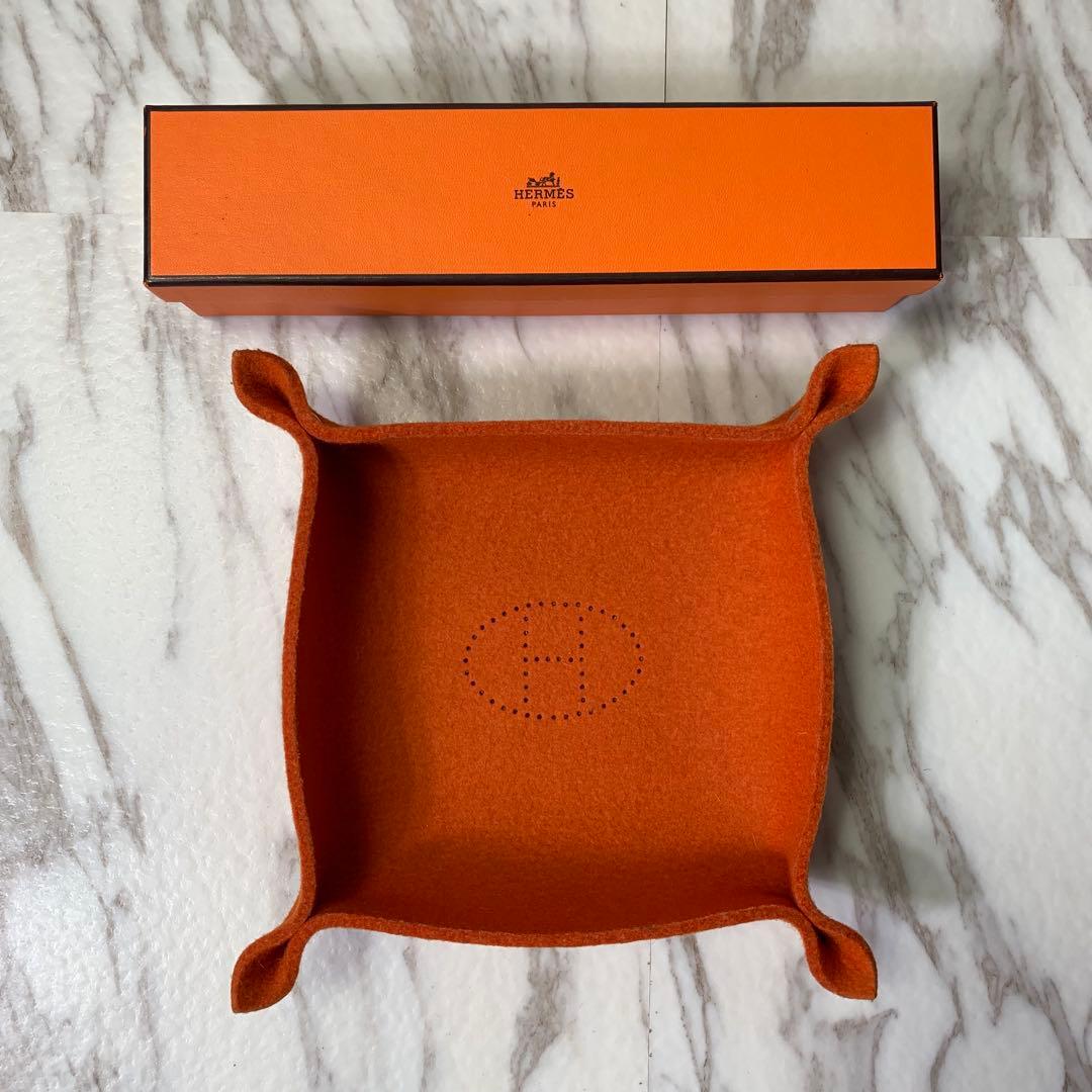 HERMES フェルトトレイ 小物入れ アクセサリー 箱付き ヴィド・ポッシュ