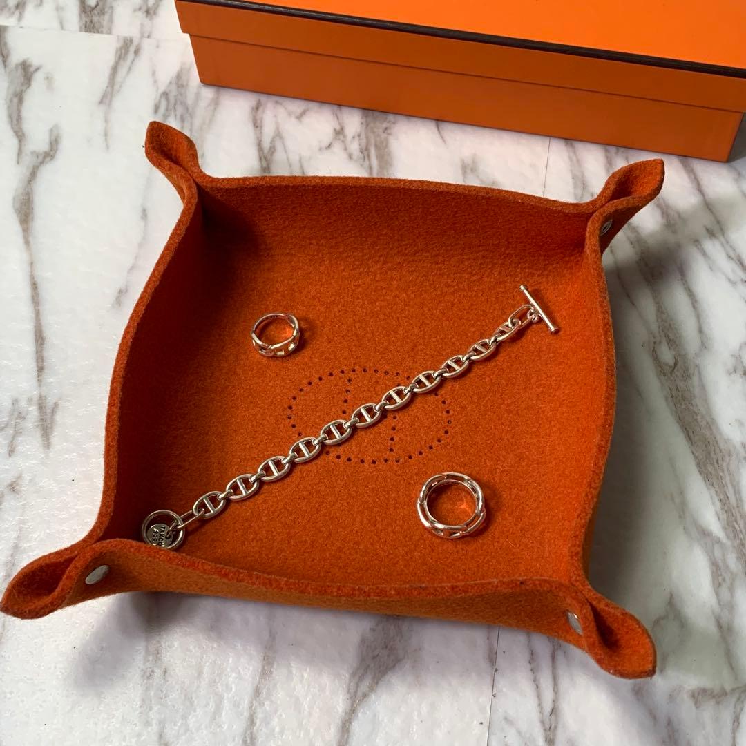 HERMES フェルトトレイ 小物入れ アクセサリー 箱付き ヴィド・ポッシュ