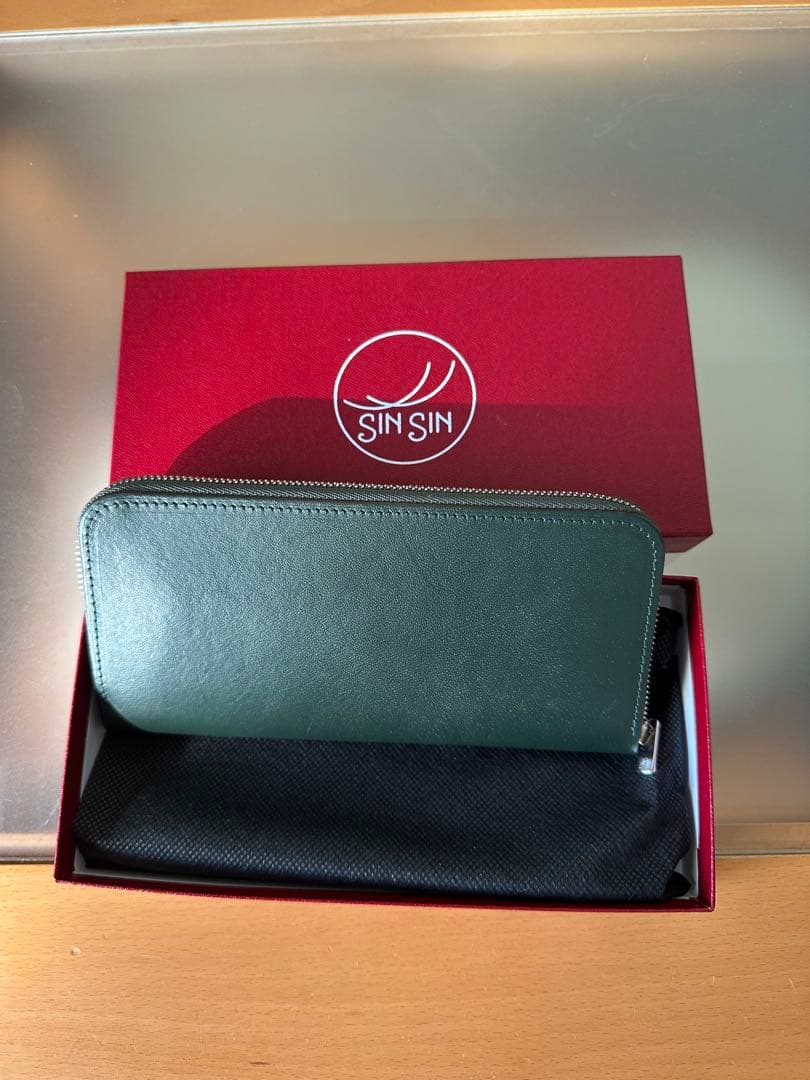 新進工房　極小長財布　バタール　　グリーン