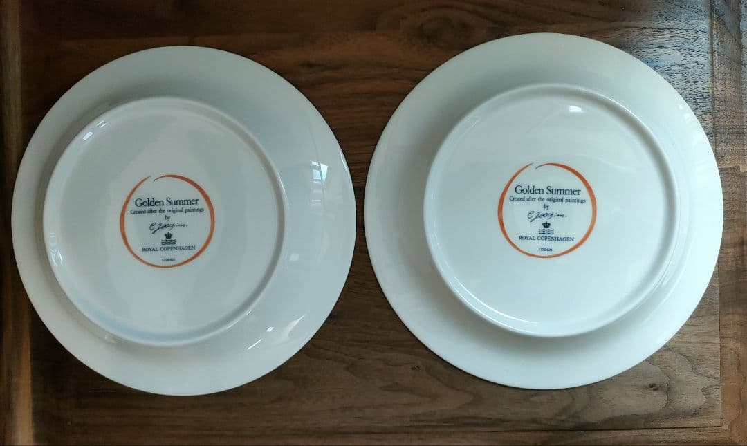 ロイヤルコペンハーゲン ゴールデンサマー プレート ２枚