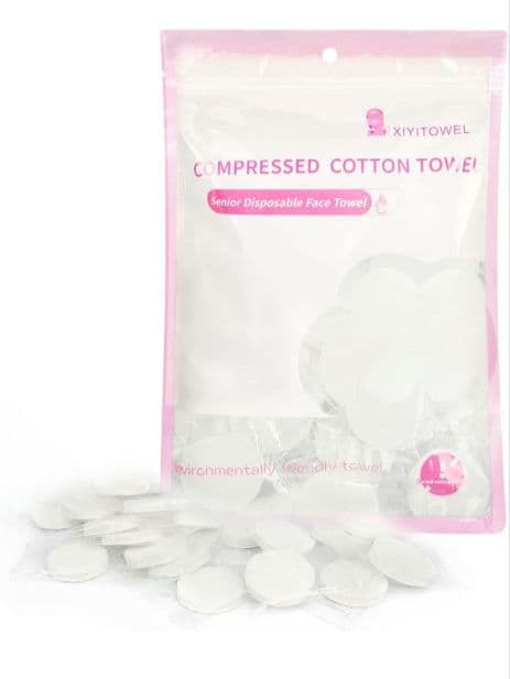 使い捨て圧縮タオル 40枚入 大きい 厚手 フェイスタオル