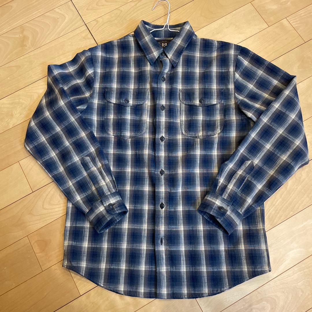 とみ　Double RL CHECKED WOVEN WORK SHIRT