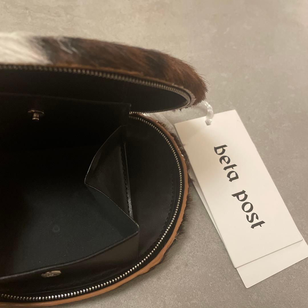 最終額_新品完売品beta postベータポスト二つ折り財布 希少 本革