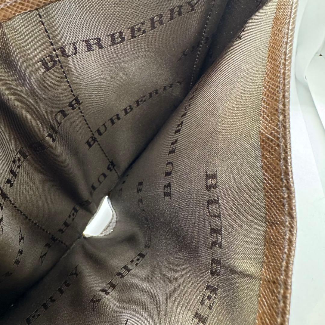美品　BURBERRY 三つ折り財布 ノバチェック レザー ウォレット
