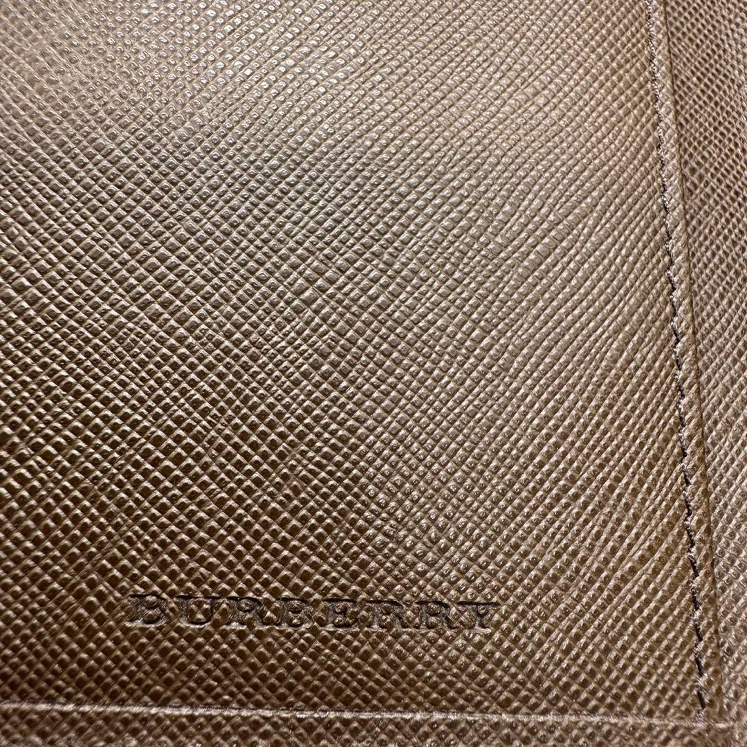 美品　BURBERRY 三つ折り財布 ノバチェック レザー ウォレット