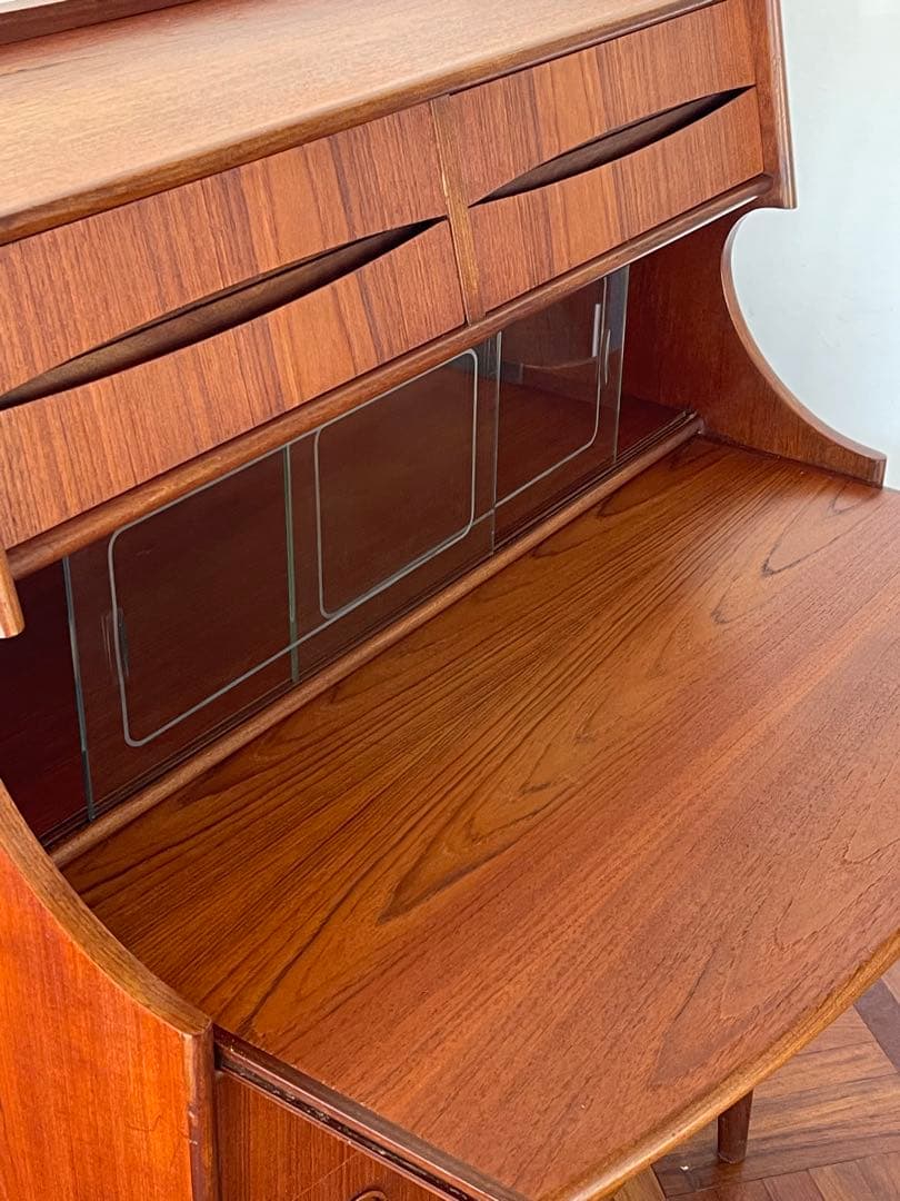 北欧 デンマーク ヴィンテージ チーク ライティング ビューロー