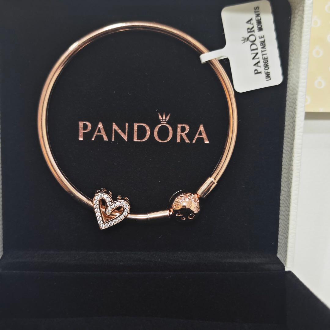PANDORA ハートチャーム ブレスレット