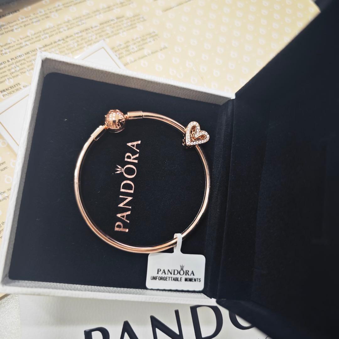 PANDORA ハートチャーム ブレスレット