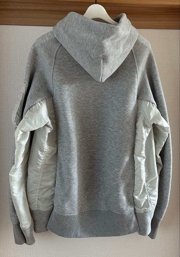 sacai サカイ スポンジスウェット MA-1 ドッキングパーカー 3