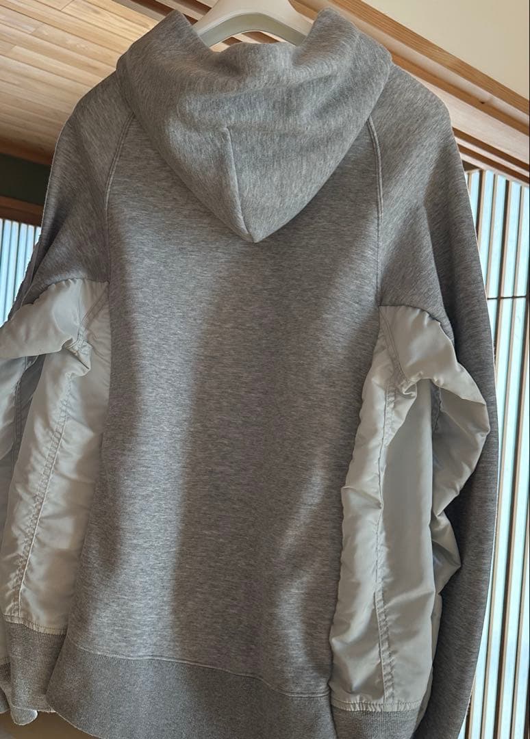 sacai サカイ スポンジスウェット MA-1 ドッキングパーカー 3