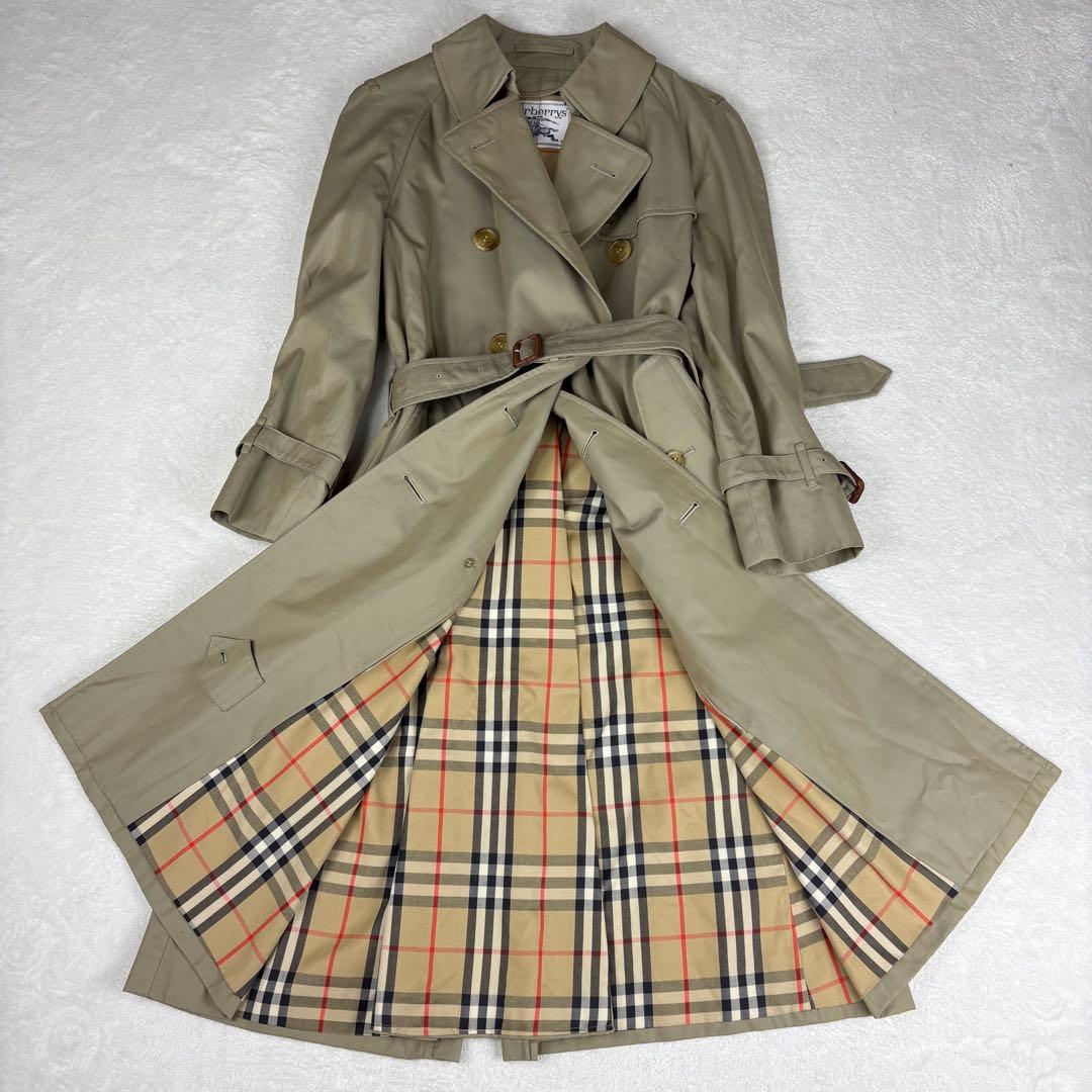 美品 BURBERRY バーバリー トレンチコート ベルト ノバチェック