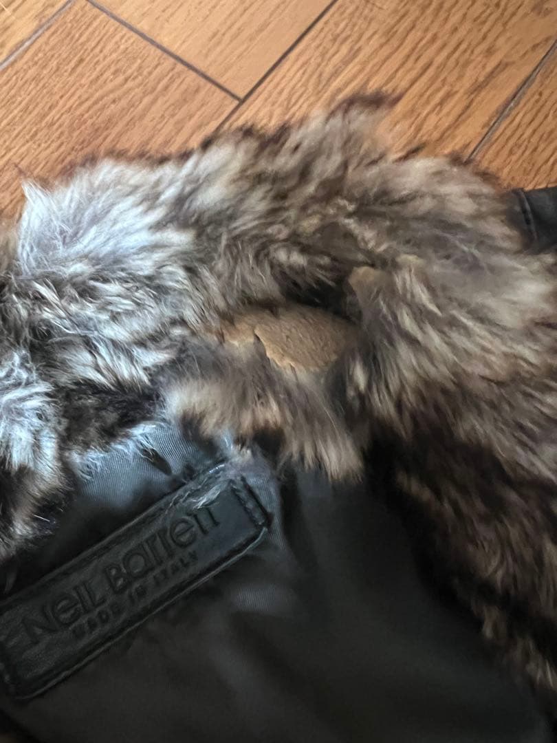 NEIL BARRETT バッファロー レザー XS ファー ライダース ラパン
