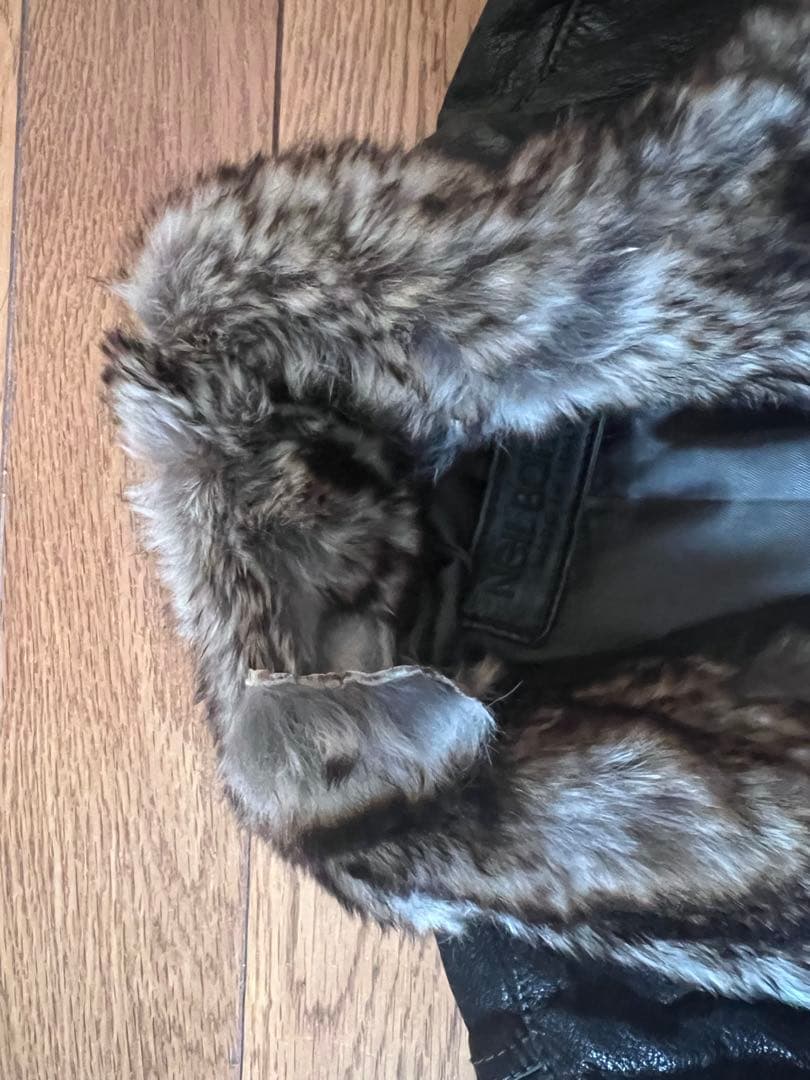 NEIL BARRETT バッファロー レザー XS ファー ライダース ラパン