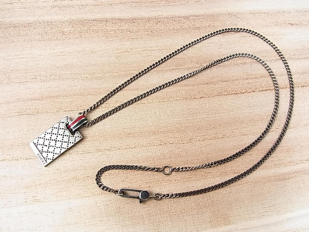 ねぎとろ様用正規品美品GUCCIグッチ　ディアマンテ　SV925ネックレス男女