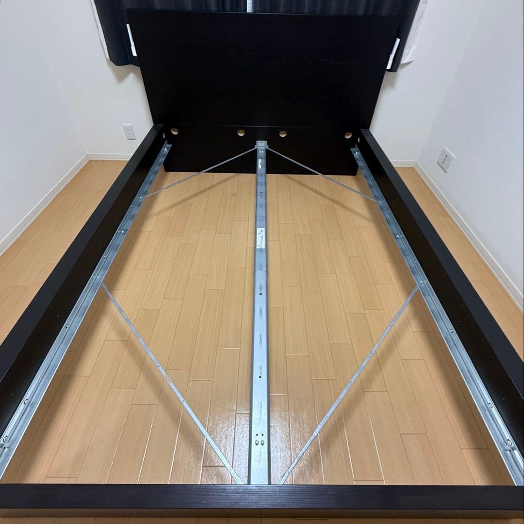 【川崎市引き取り限定】IKEA ダブルベッドフレーム ブラック