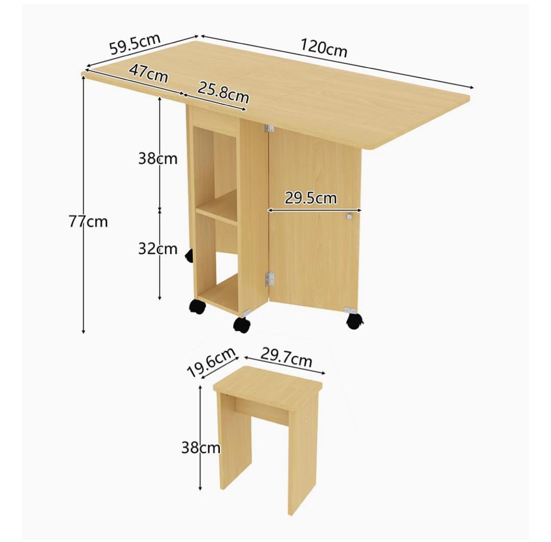 折りたたみ式ダイニングテーブル(引き取り限定)