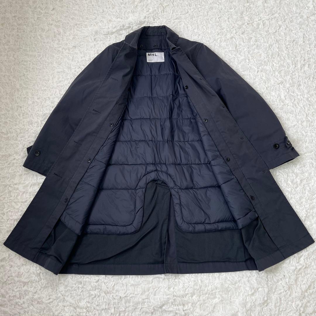 MHL. PROOFED COTTON NYLONライナー付きステンカラーコート