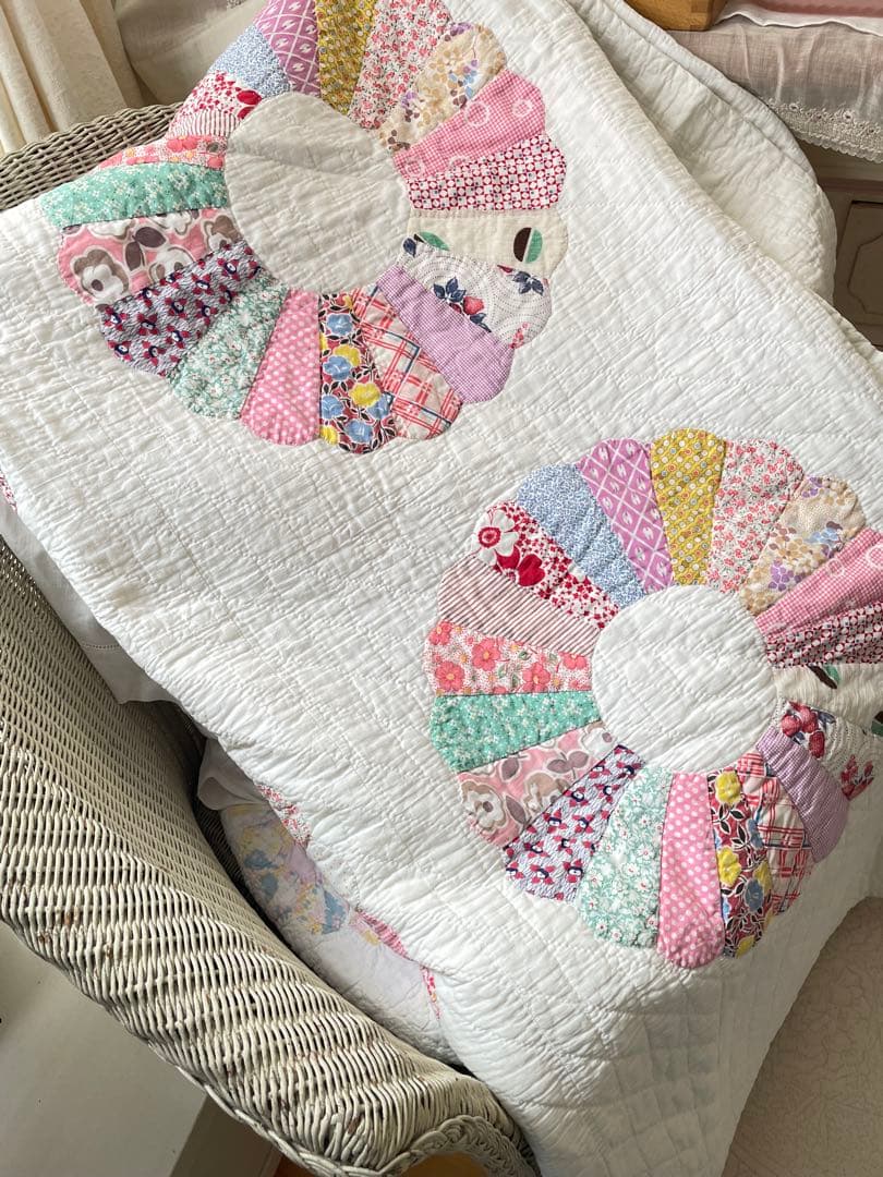 ヴィンテージキルト ドレスデン アンティークキルト·͜· ♡