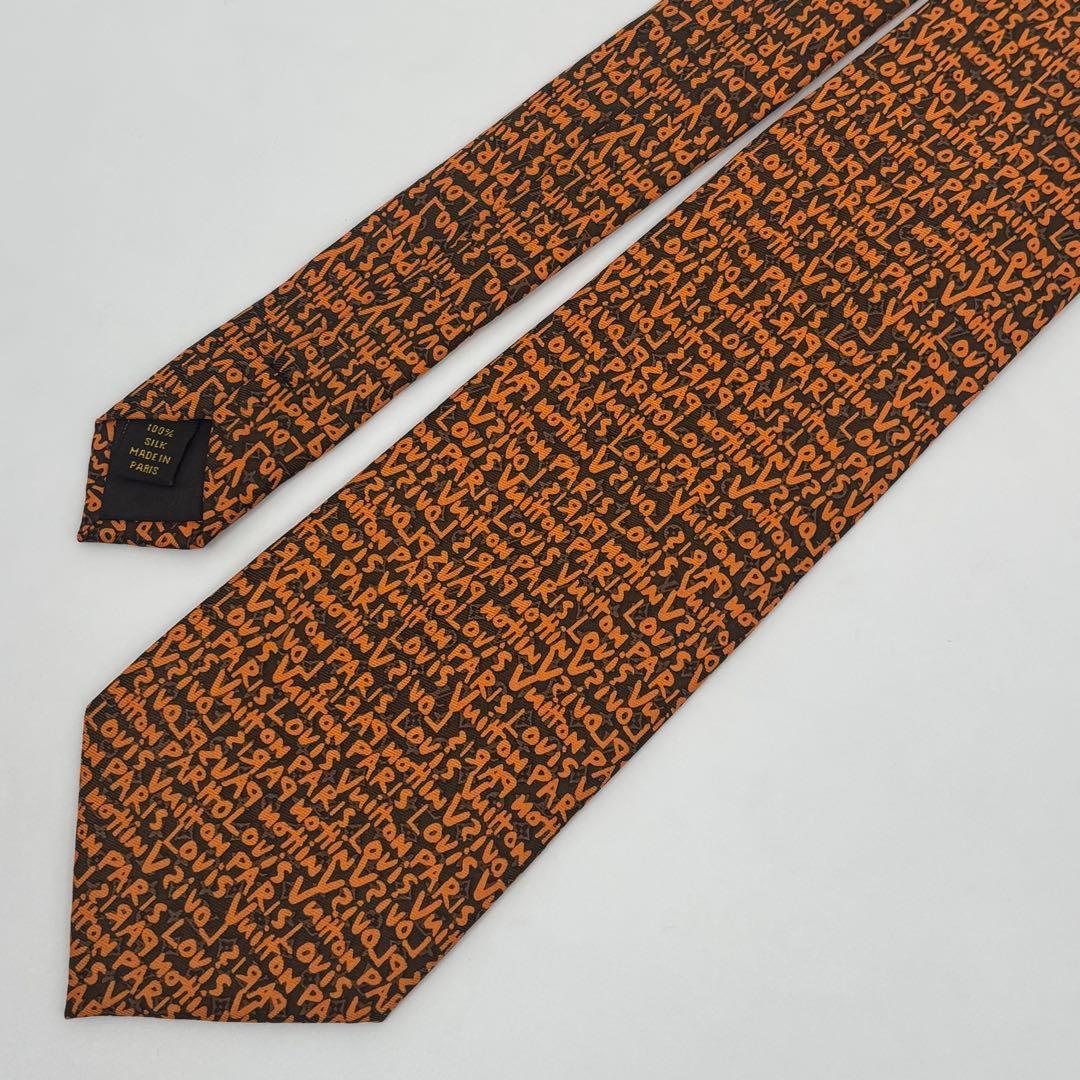 【極美品✨】 ルイヴィトン グラフィティ ネクタイ ロゴ 総柄 シルク 100%