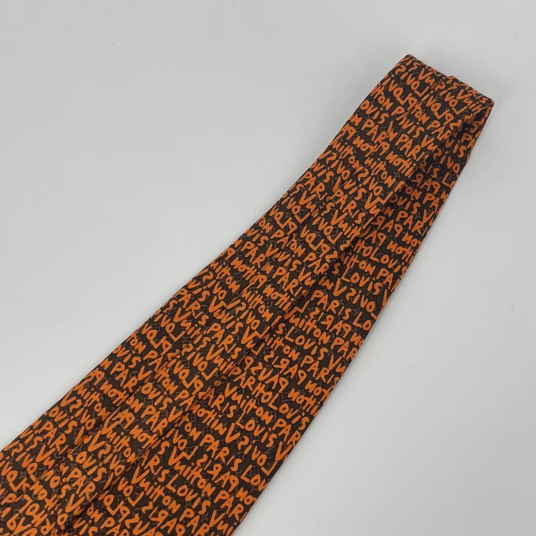 【極美品✨】 ルイヴィトン グラフィティ ネクタイ ロゴ 総柄 シルク 100%