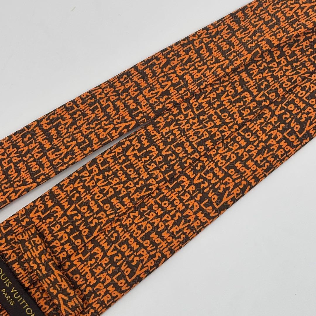 【極美品✨】 ルイヴィトン グラフィティ ネクタイ ロゴ 総柄 シルク 100%