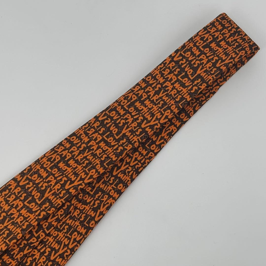 【極美品✨】 ルイヴィトン グラフィティ ネクタイ ロゴ 総柄 シルク 100%