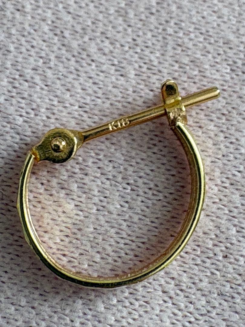 K18ゴールド フープピアス