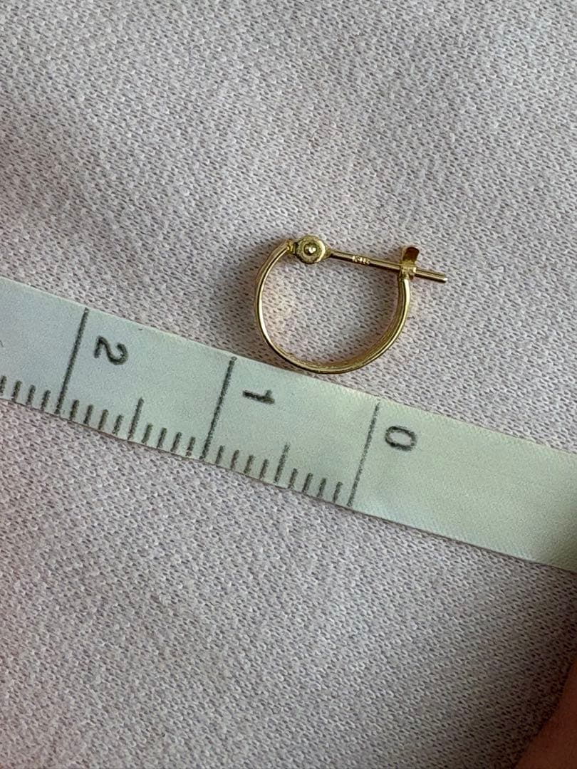 K18ゴールド フープピアス