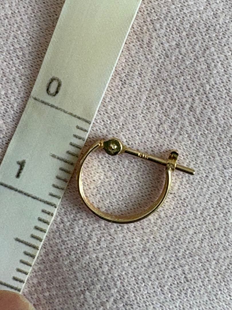 K18ゴールド フープピアス