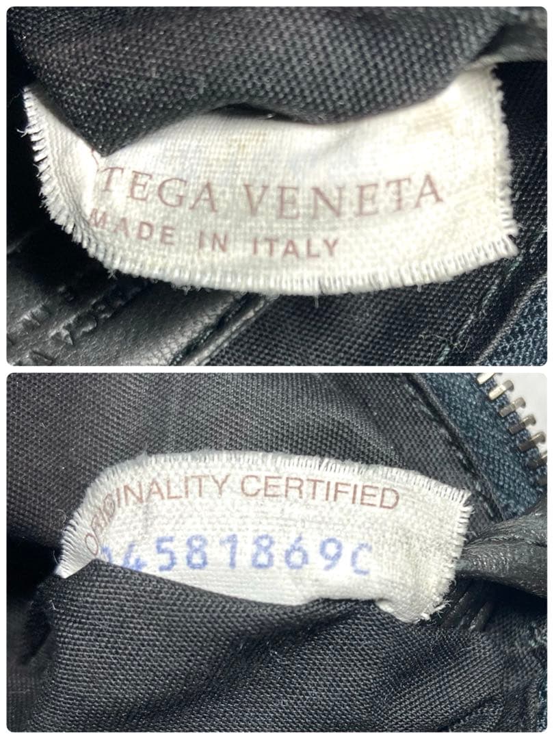 美品 ボッテガヴェネタ イントレチャート パテントレザー パイソン ケース