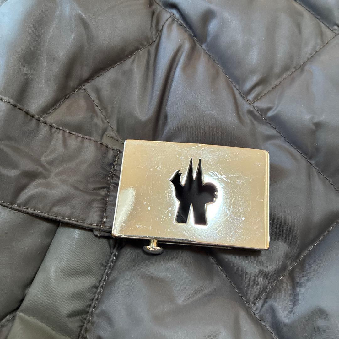 モンクレール　茶タグ　焦茶　ファーフード付き ダウンコート