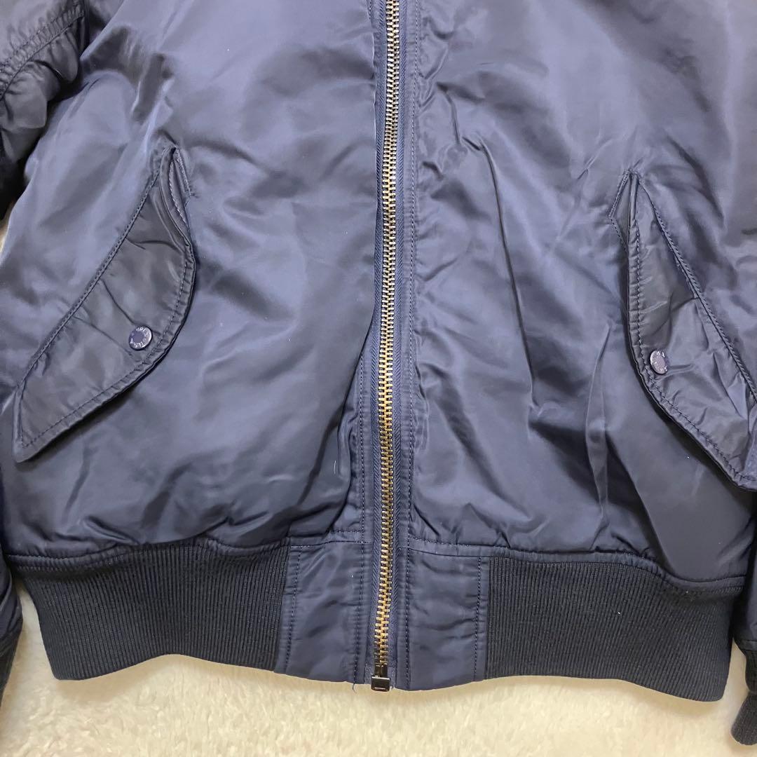 美品✨アヴィレックス XL ネイビー リバーシブル MA-1 フライトジャケット