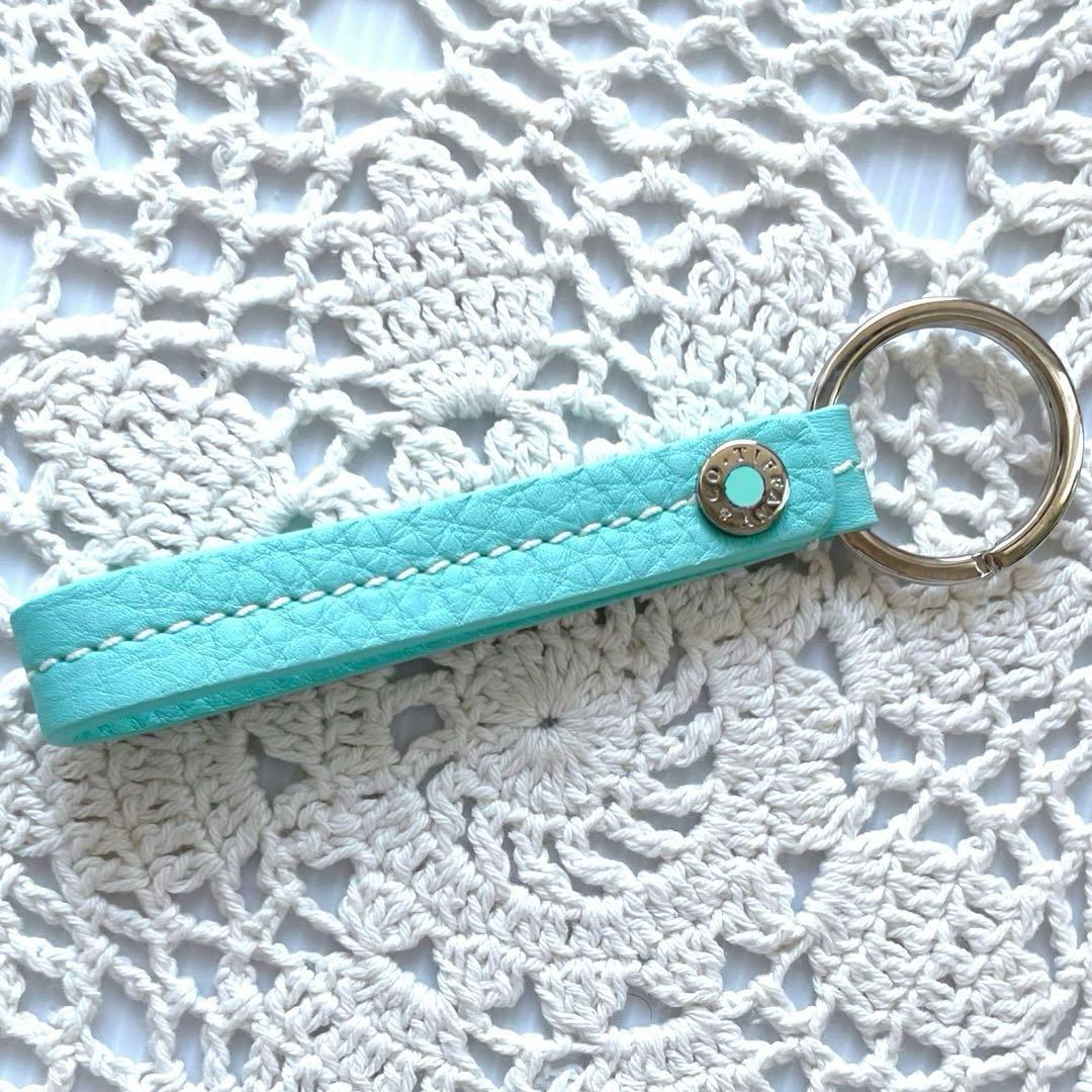 極美品　ティファニー　キーリング　キーホルダー　ティファニーブルー