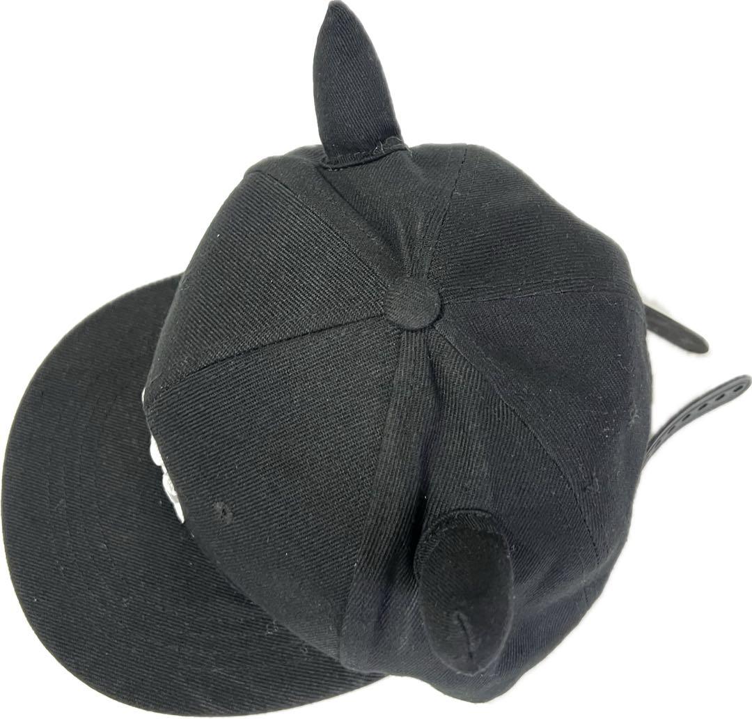 ピラフ星人仮装が出来る　キャップ　黒　耳付き　ツノち付き　3個セット！