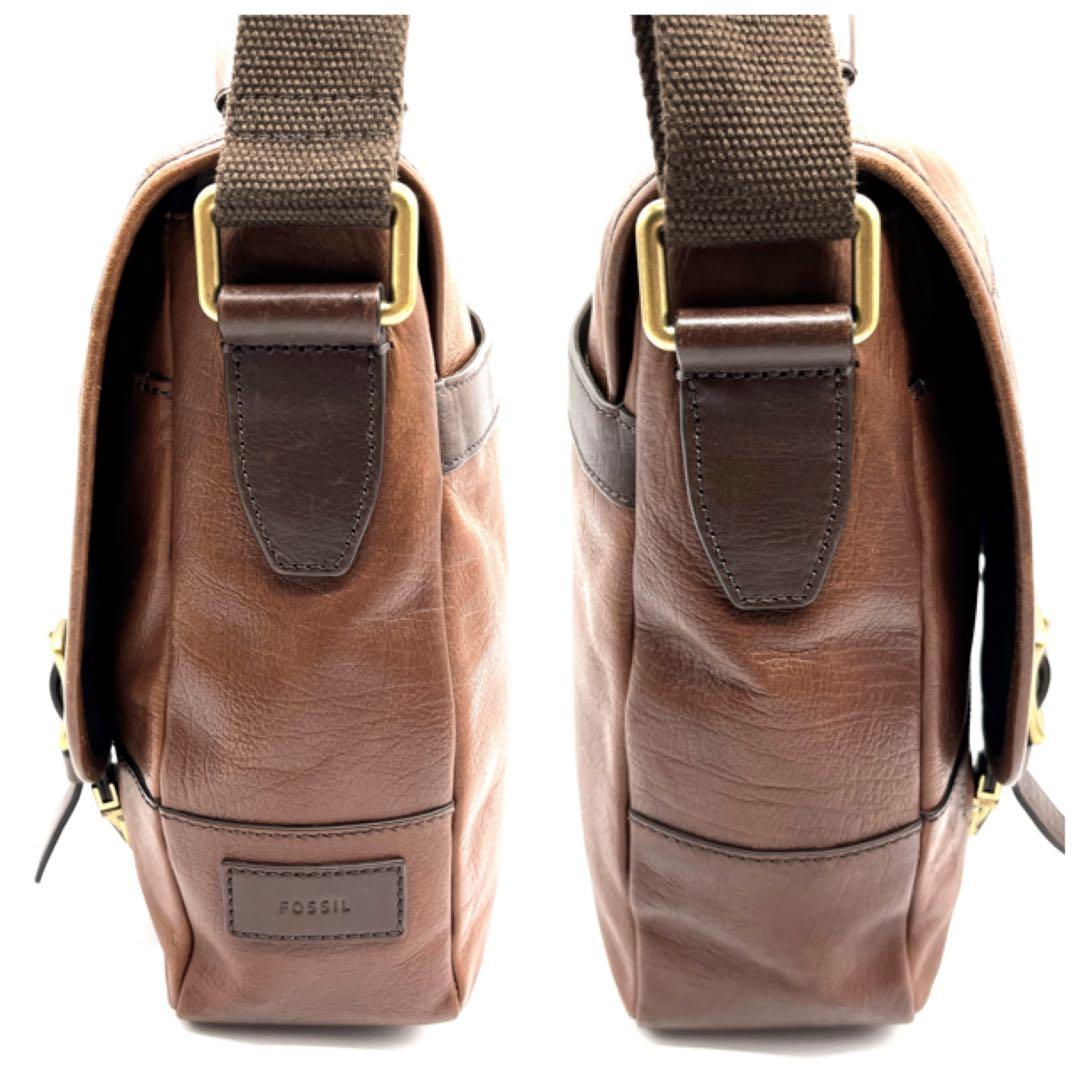 FOSSIL フォッシル オールレザー ショルダーバッグ メッセンジャーバッグ