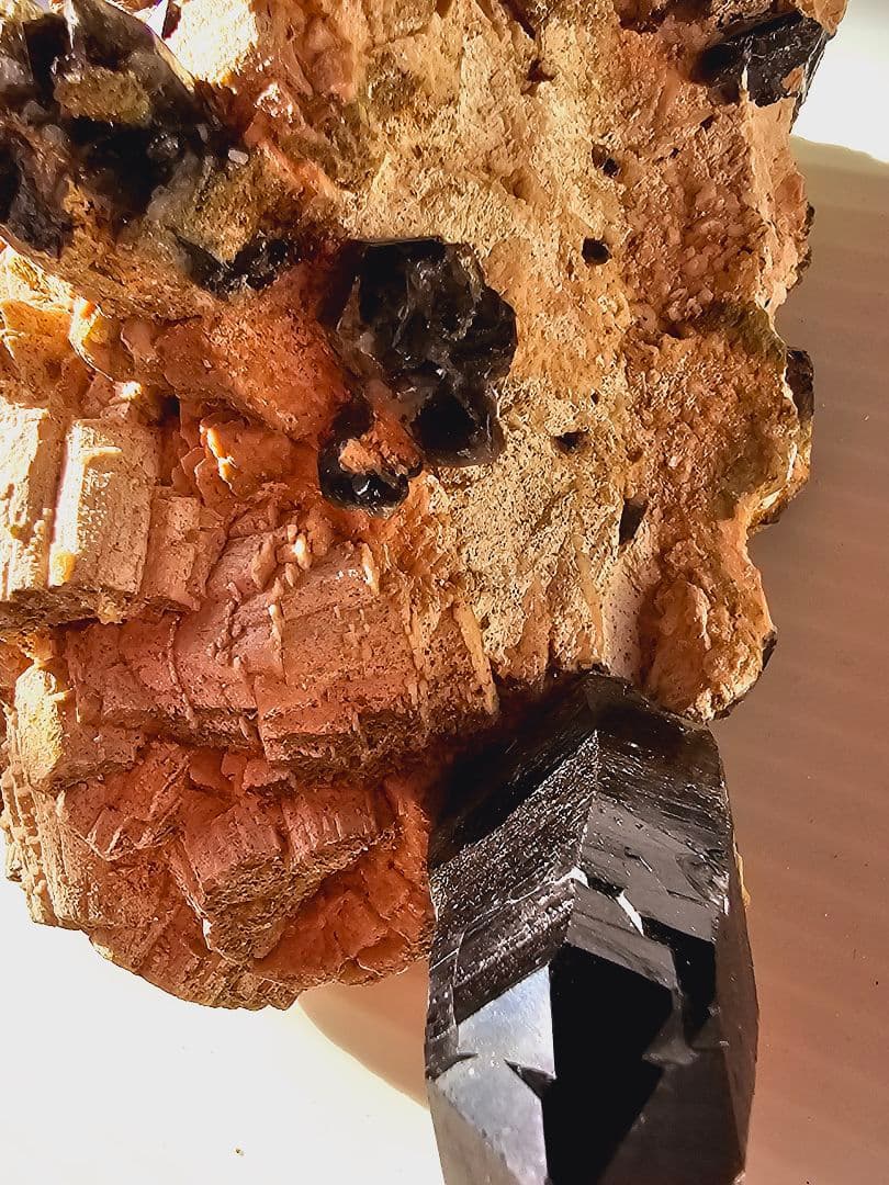 約750gあり★チベット産 モリオン(黒水晶)クラスター