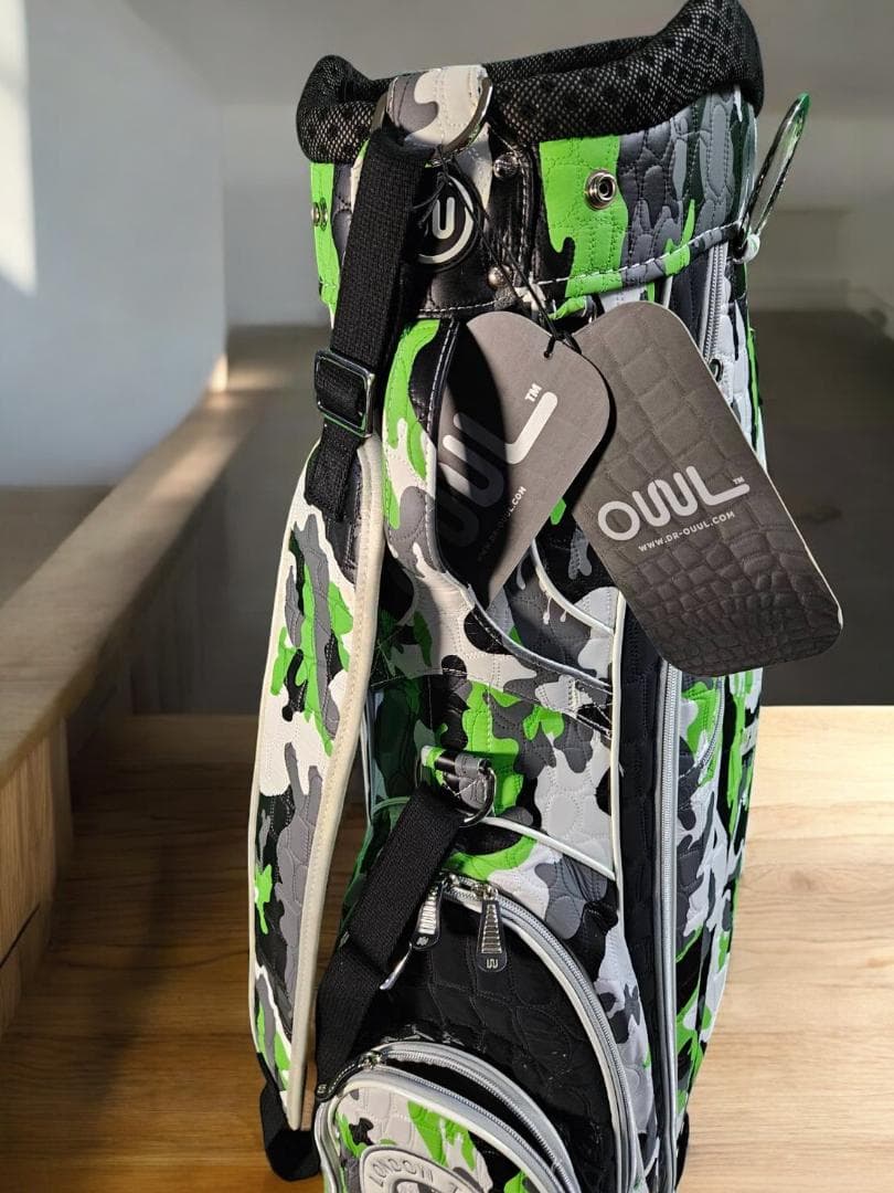【新品未使用】OWL ワニ柄カモフラージュ ゴルフバッグGREEN