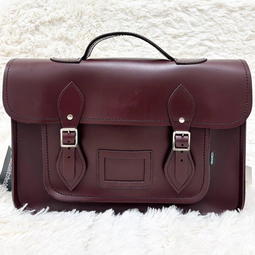 新品 Zatchels サッチェルバッグ 14.5インチ MARSARA RED