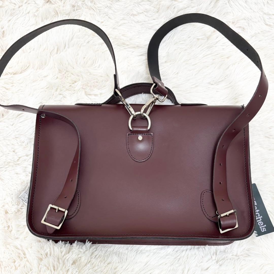 新品 Zatchels サッチェルバッグ 14.5インチ MARSARA RED