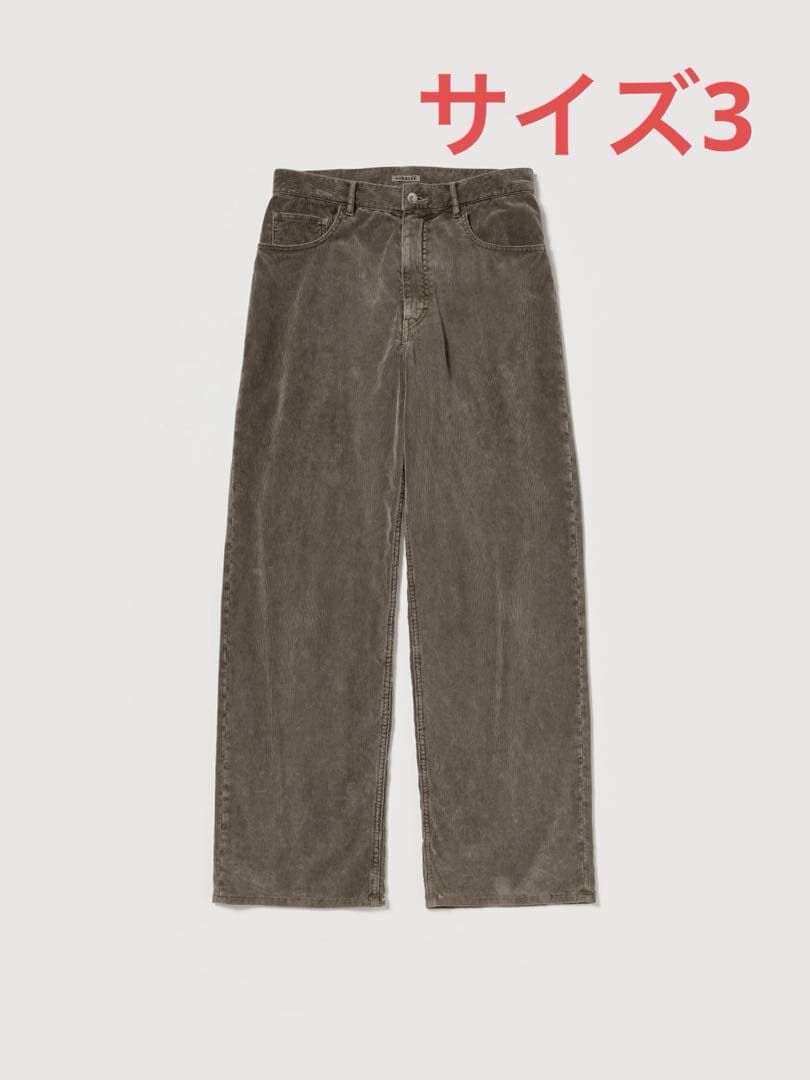 【新品】AURALEE CORDUROY WIDE 5P PANTS