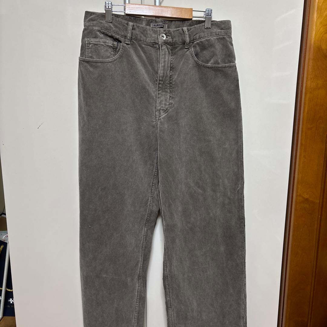 【新品】AURALEE CORDUROY WIDE 5P PANTS
